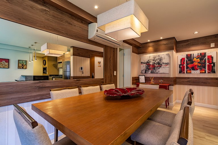 APTO DE LUXO À 300mts RUA COBERTA, 2 SUÍTES, MOBILIADO