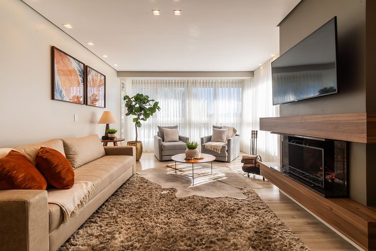 APTO DE LUXO À 300mts RUA COBERTA, 3 QUARTOS