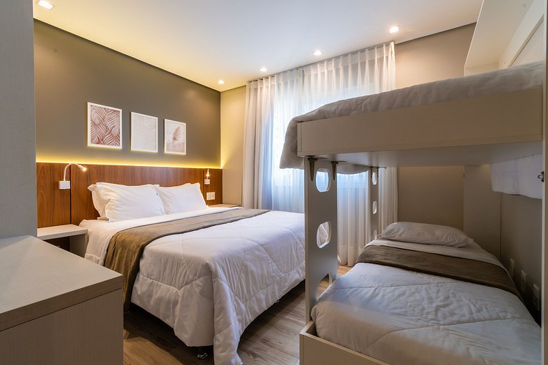 APTO DE LUXO À 300mts RUA COBERTA, 3 QUARTOS